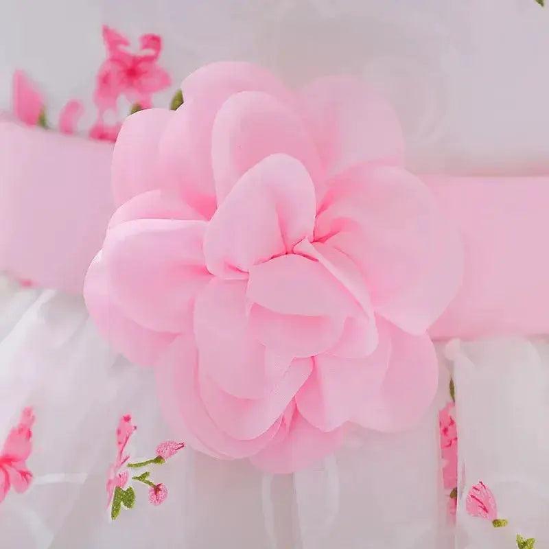 Floral Embroidered Baby Girl Dress For First Birthday - ToylandEU™