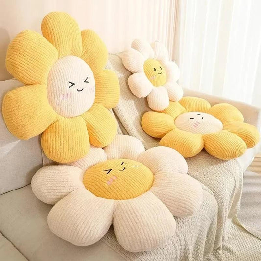 Floral Plush Pillow | 45 cm Cotton Filling | Toylandeu™