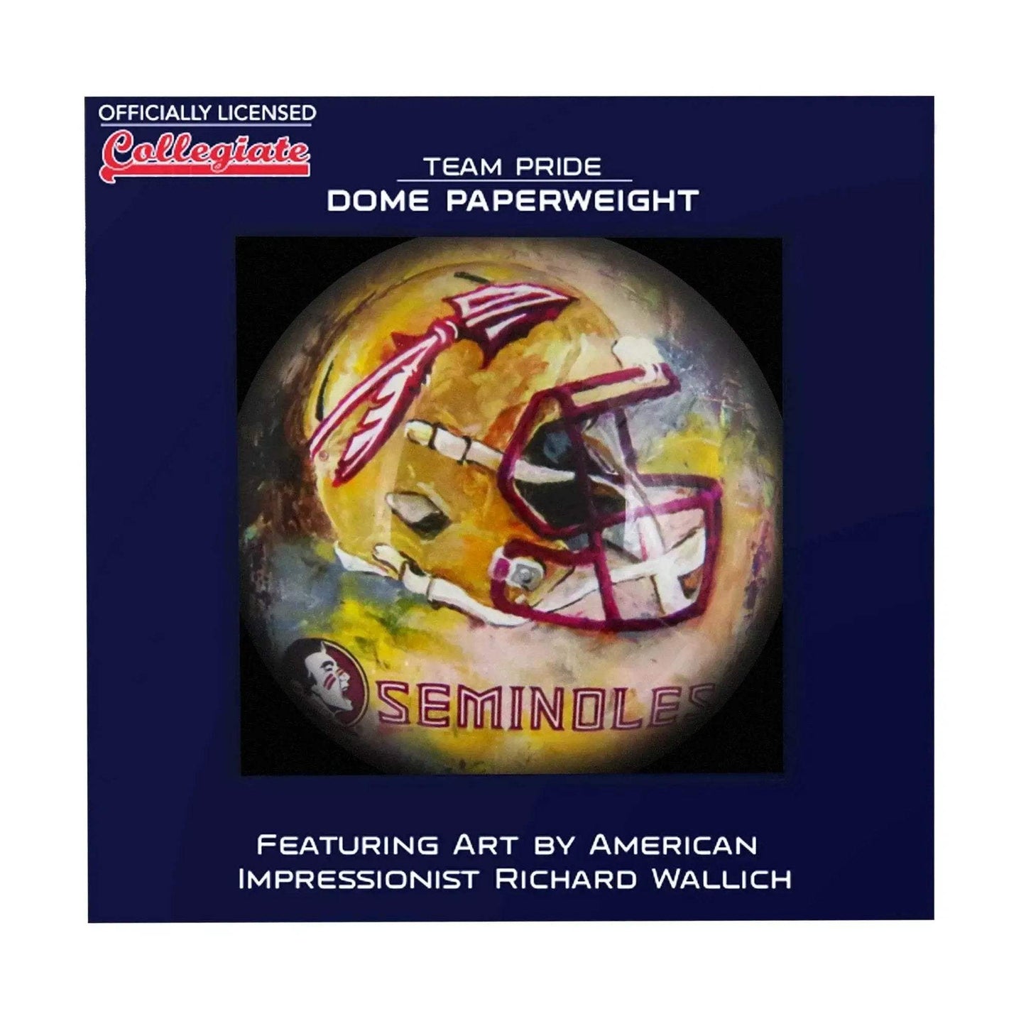 Florida State Seminoles Domed Paperweight Glass Desk Decor - ToylandEU™