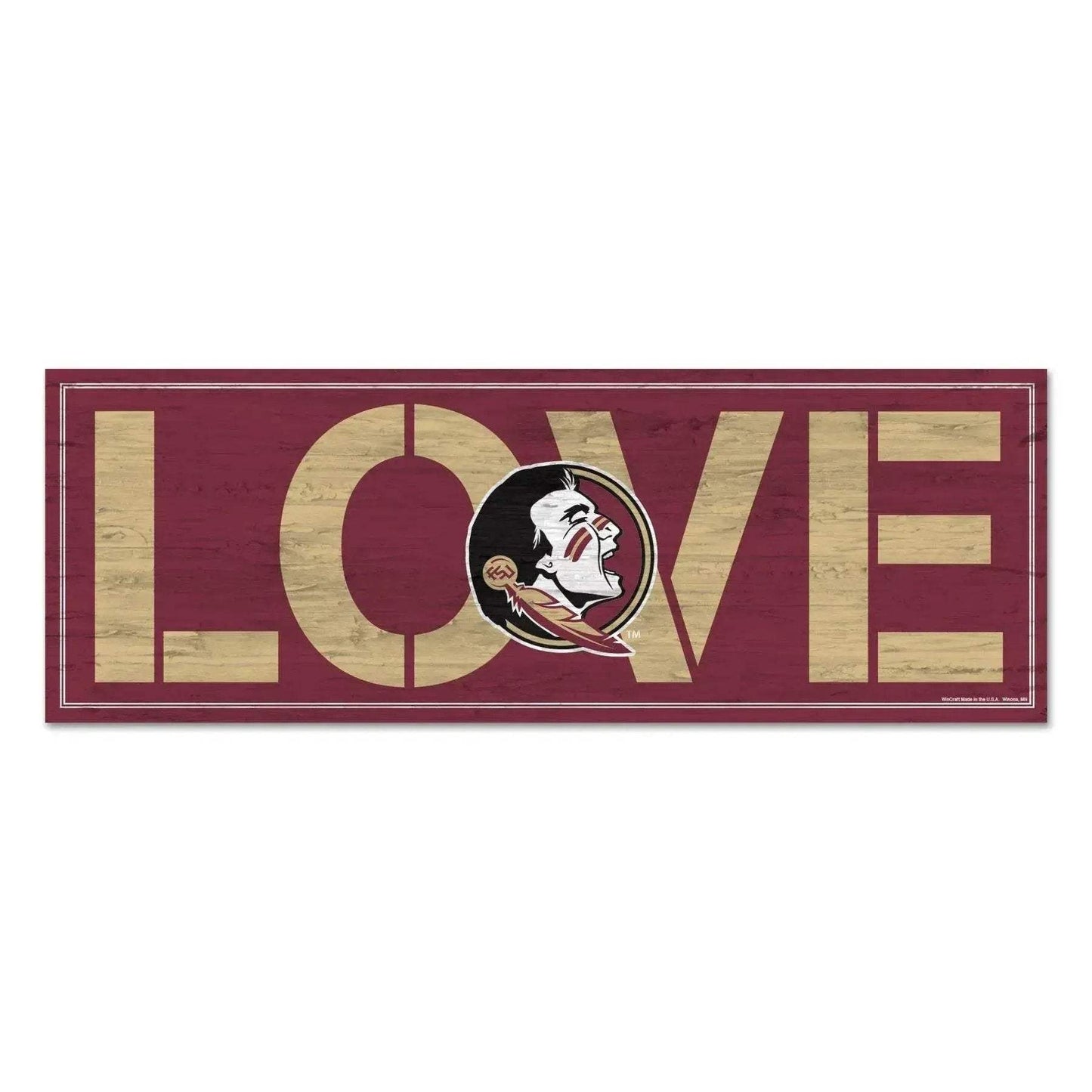Florida State Seminoles Sign 8x23 Wood Love Wall Decor - ToylandEU™