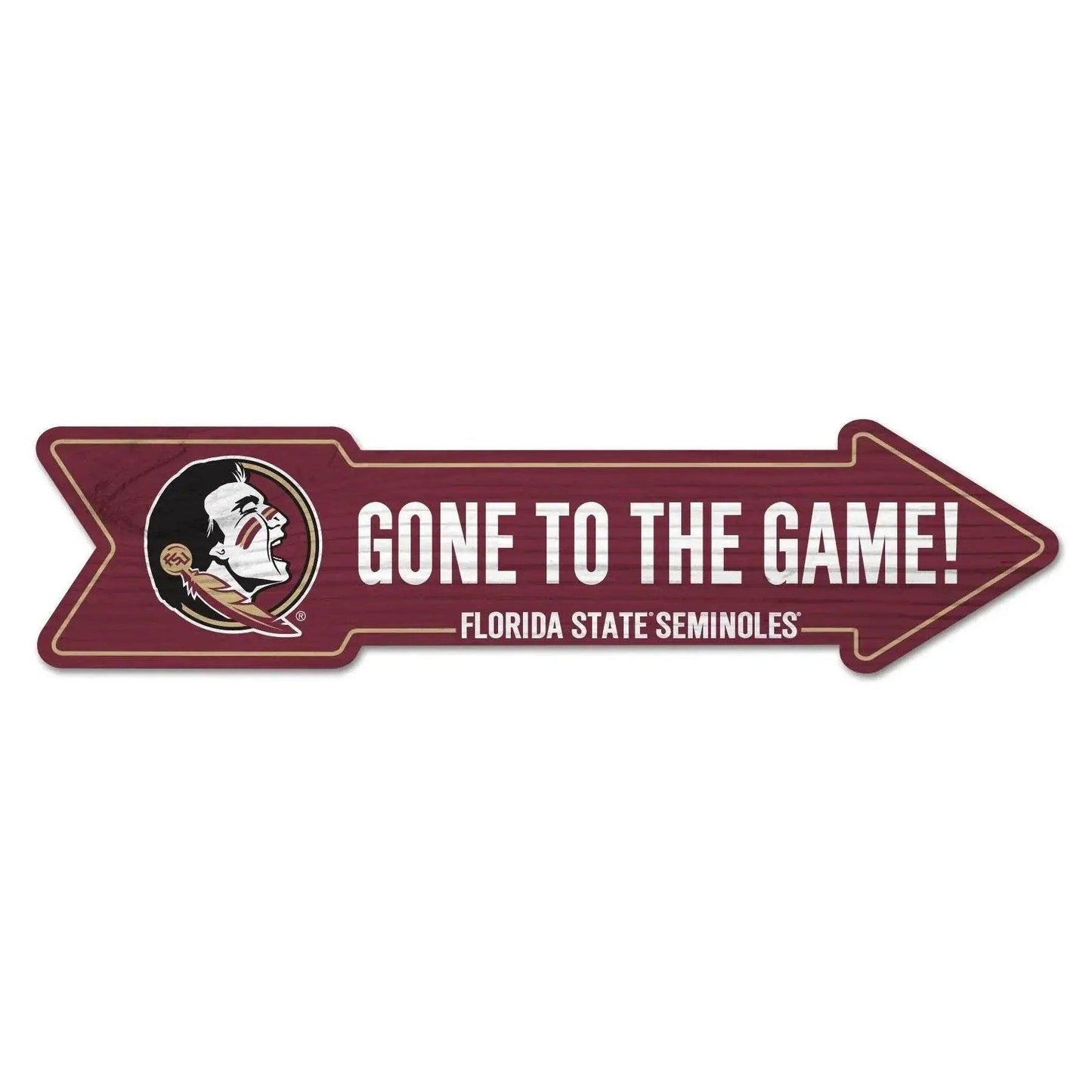 Florida State Seminoles Wood Arrow Sign 6x24 Inches - ToylandEU™