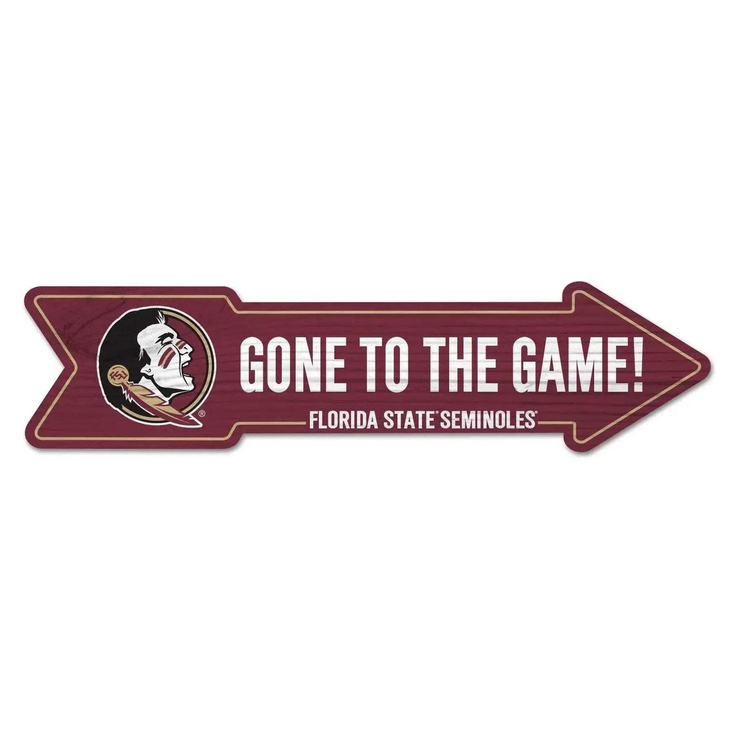 Florida State Seminoles Wood Arrow Sign 6x24 Inches - ToylandEU™