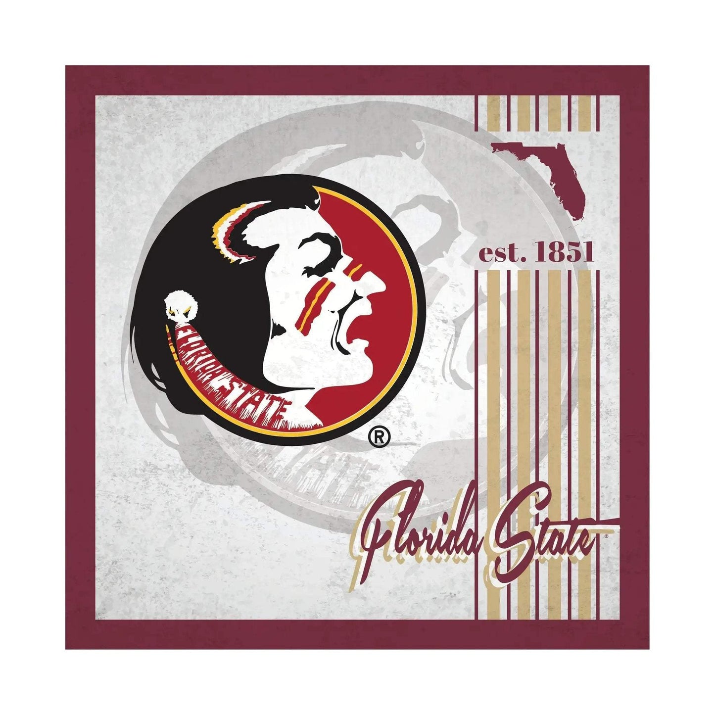 Florida State Seminoles Wood Sign 10x10 Album Design - ToylandEU™