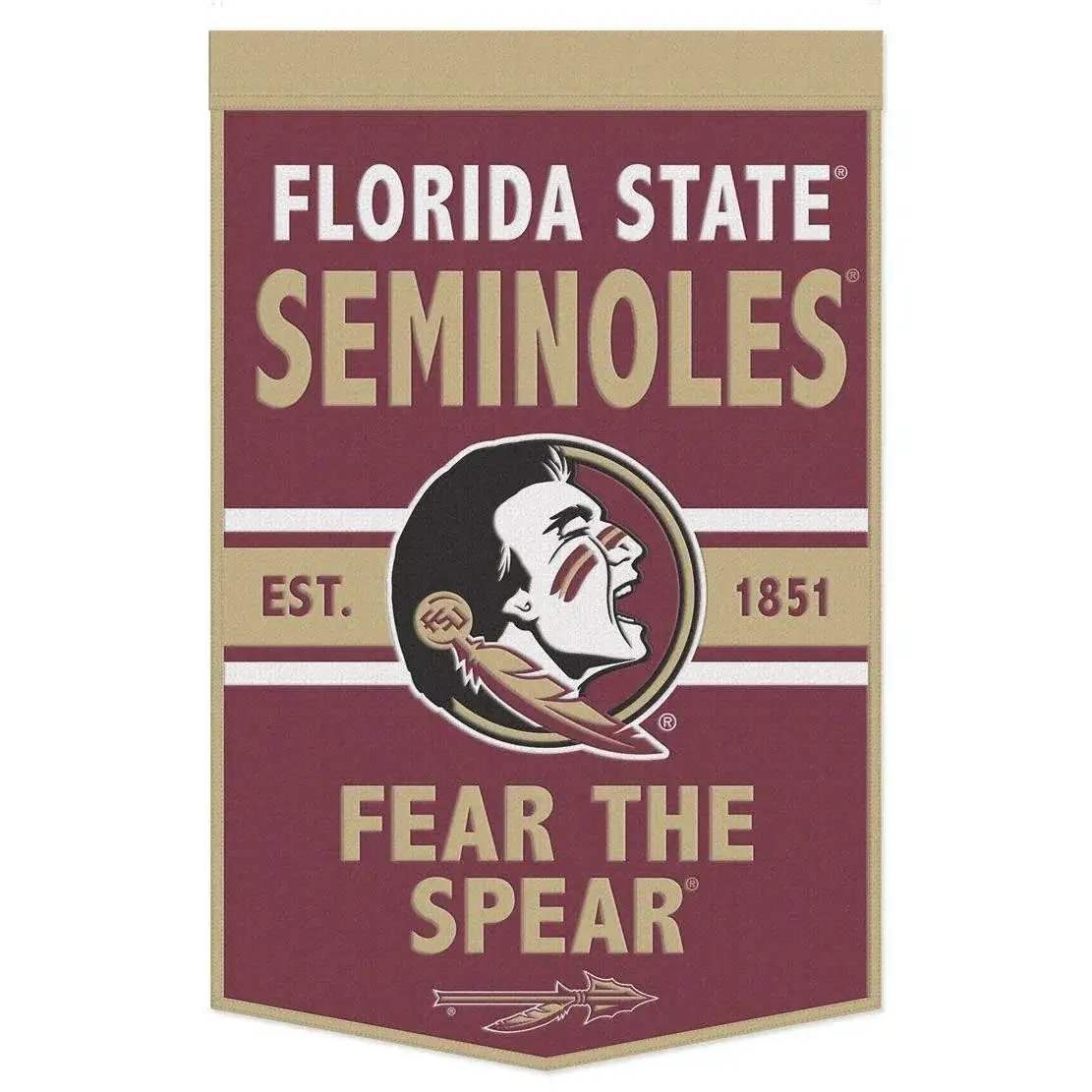 Florida State Seminoles Wool Banner 24x38 Dynasty Slogan - ToylandEU™