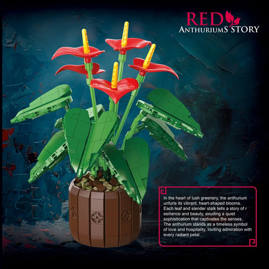 Flower Bouquet Building Blocks Kit DIY Puzzle Gift - ToylandEU