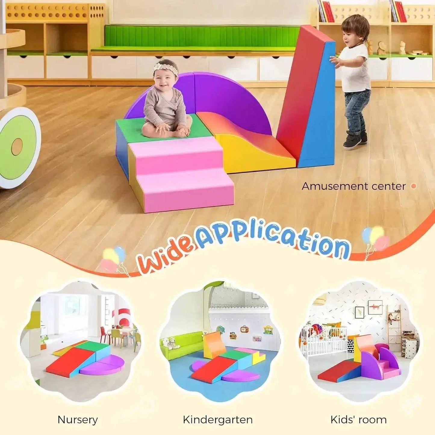 Foam Climbing Blocks For Toddlers Soft Indoor Play Foldable Tunnel - ToylandEU