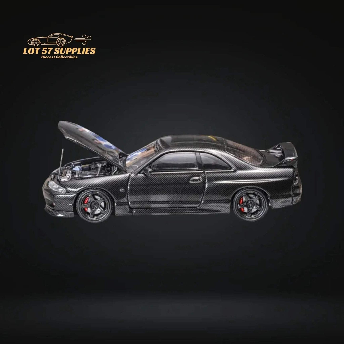 Focal Horizon Skyline GT-R R33 GT-R 4th Gen BCNR33 Full Carbon Black 1:64 - ToylandEU