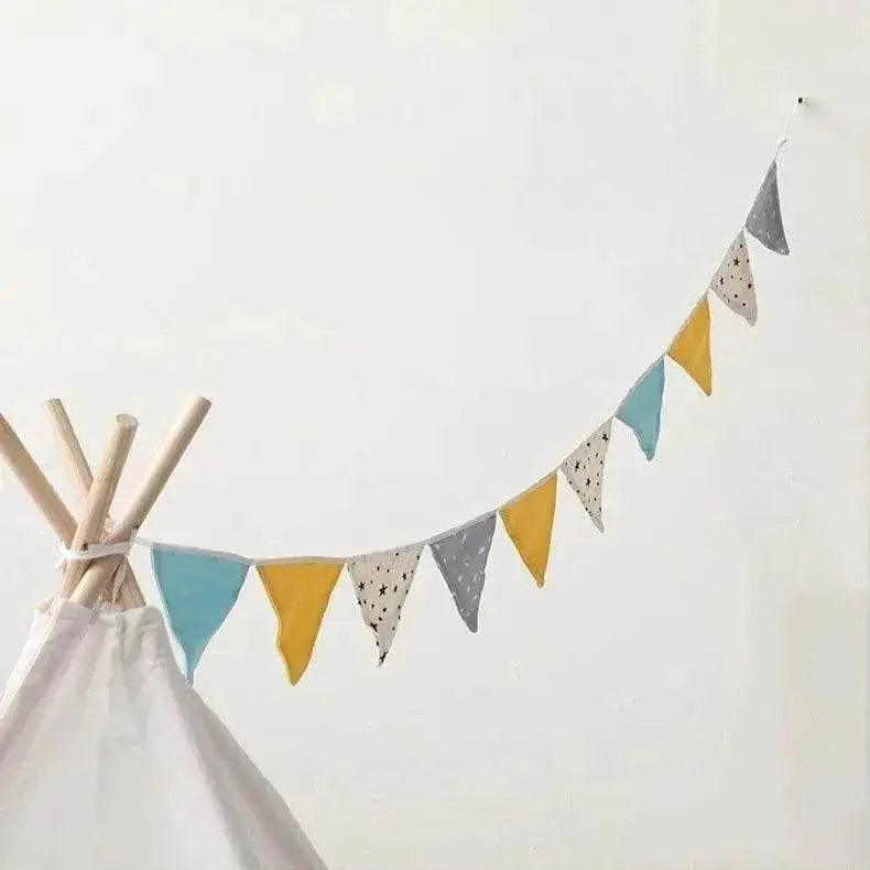 Foldable Kids Teepee Tent 1.6M Cotton Linen Toyland EU - ToylandEU™