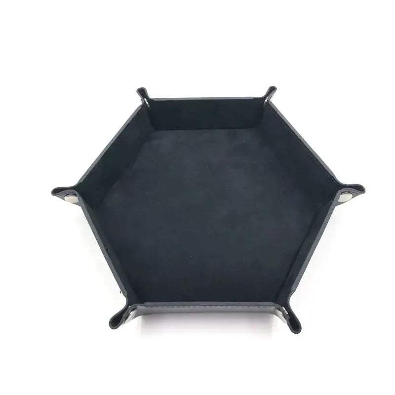 Folding Hexagon Dice Tray Leather Velvet Mat Storage - ToylandEU™