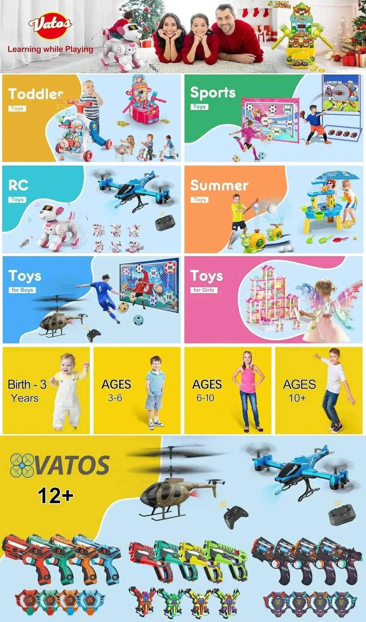 VATOS Football Ball Game Set for Kids Indoor Outdoor Soccer - ToylandEU™