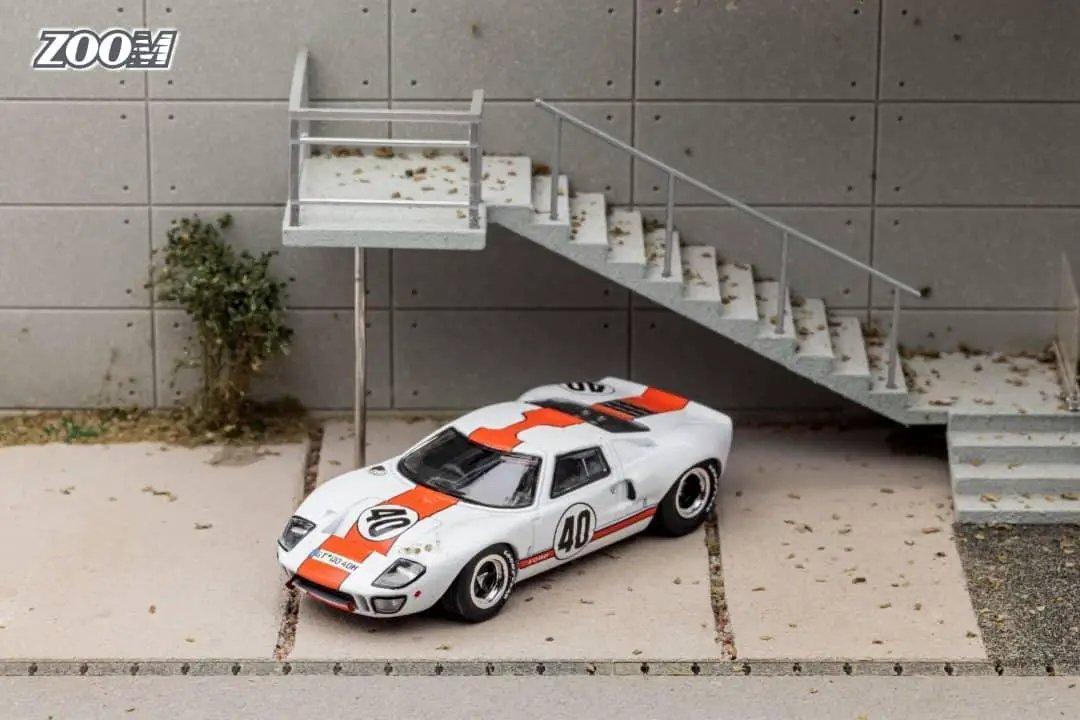 Ford GT40 MK1 Diecast 1 64 Gulf White Collectible - ToylandEU™