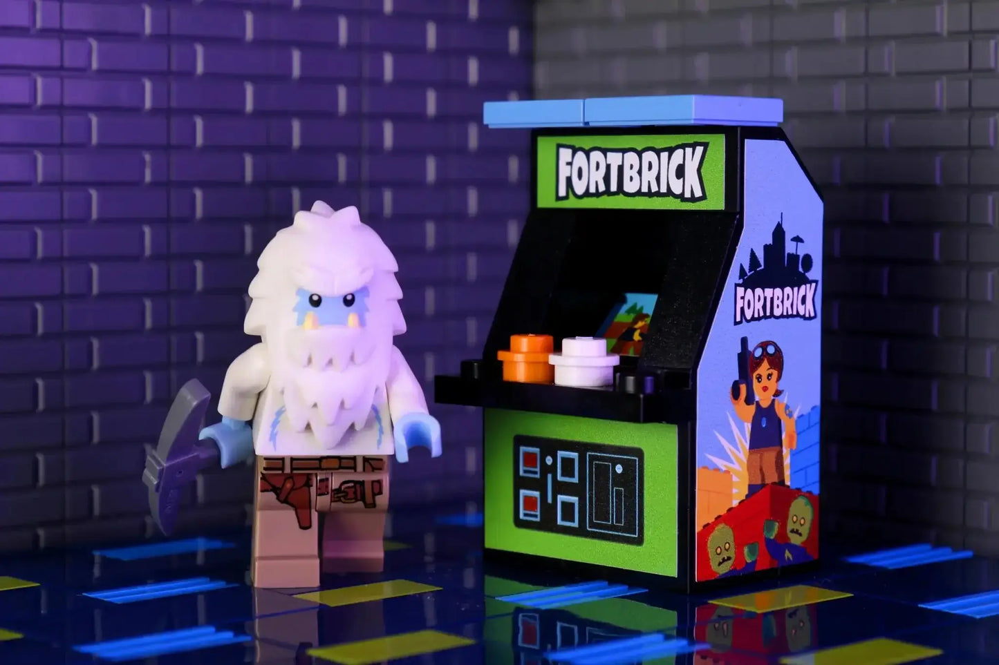 Fortbrick Arcade Machine Building Set made using LEGO parts - ToylandEU