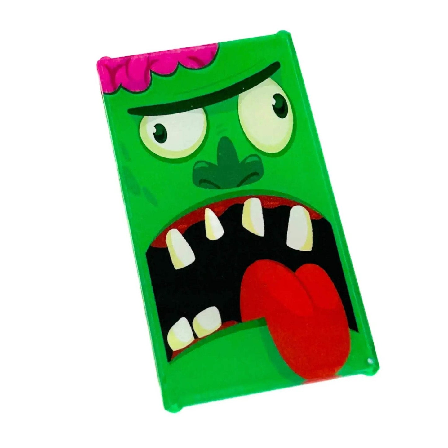 Frankenstein's Monster/Zombie Halloween Decorated Custom LEGO 4x6 Glass Window - B3 Customs - ToylandEU