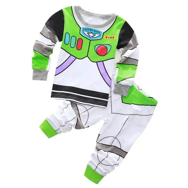 Free Shipping Cotton Pajamas Unisex Long Sleeve Spider Man Cartoon Theme For Kids Ages 4 To 6 - ToylandEU