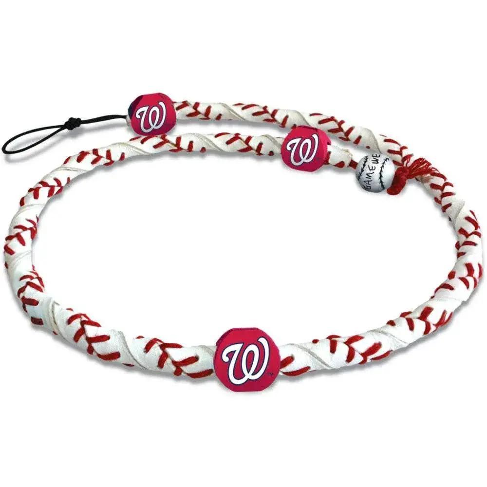 Washington Nationals Frozen Rope Baseball Necklace Leather - ToylandEU™