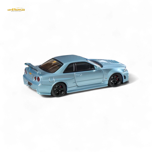 Nissan Skyline R34 GTR Diecast Ice Blue 1 64 Limited - ToylandEU™