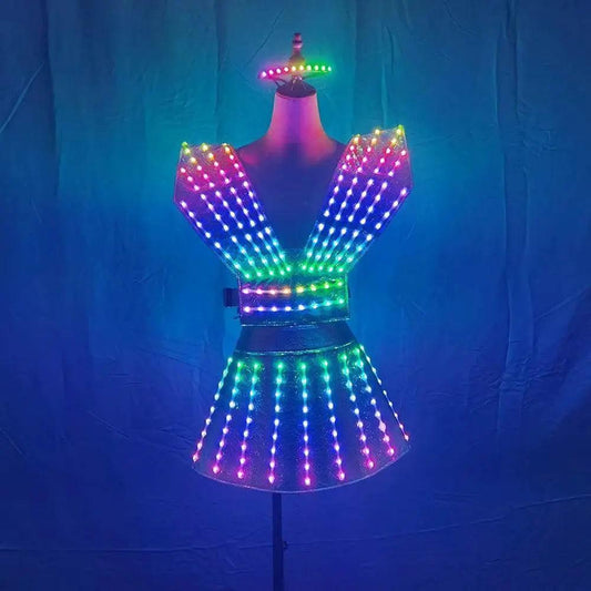 Full Color LED Dress Luminous Stage Dance Dress Women Party - ToylandEU™