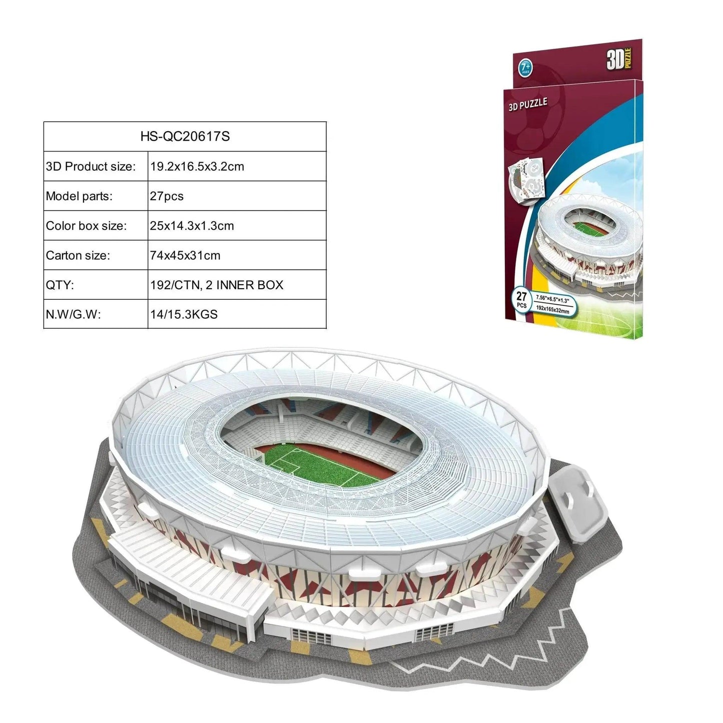 Fun Premium 3D Paper Puzzle Football Stadium Model Kit - ToylandEU™
