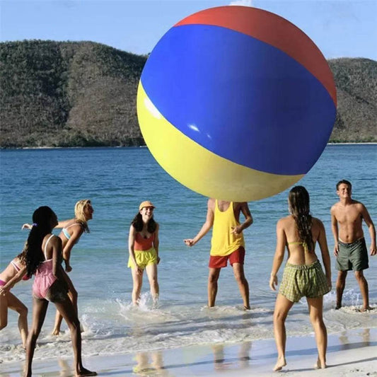 Funny 130/150cm Beach Ball PVC Water Games Inflatable Ball Toy Toss Volleyball Large Swimming Pool Balloon for School Parties - ToylandEU
