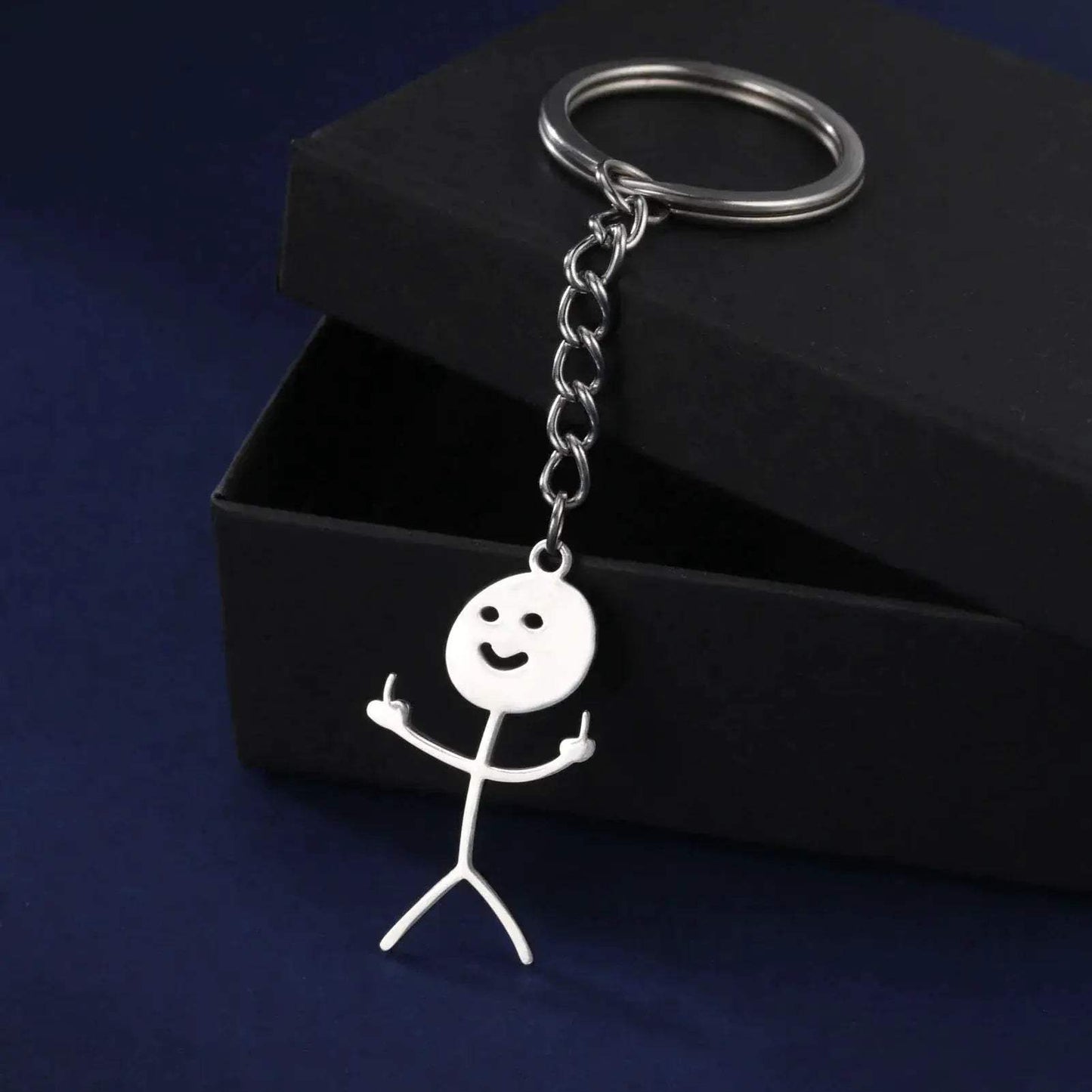 Funny Middle Finger Keychain Stainless Steel Gift For Friends - ToylandEU