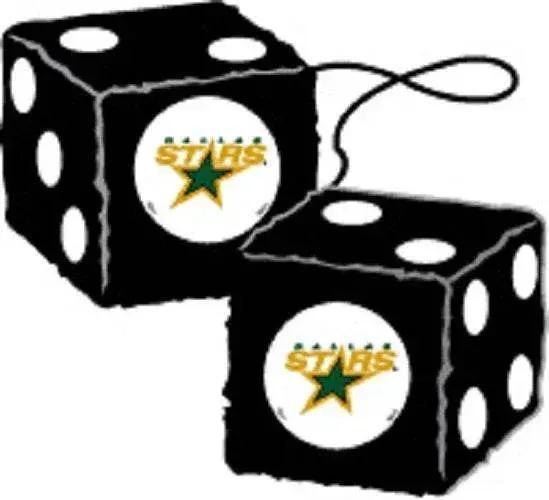 Dallas Stars Fuzzy Dice Alternate Color Car Accessories - ToylandEU™