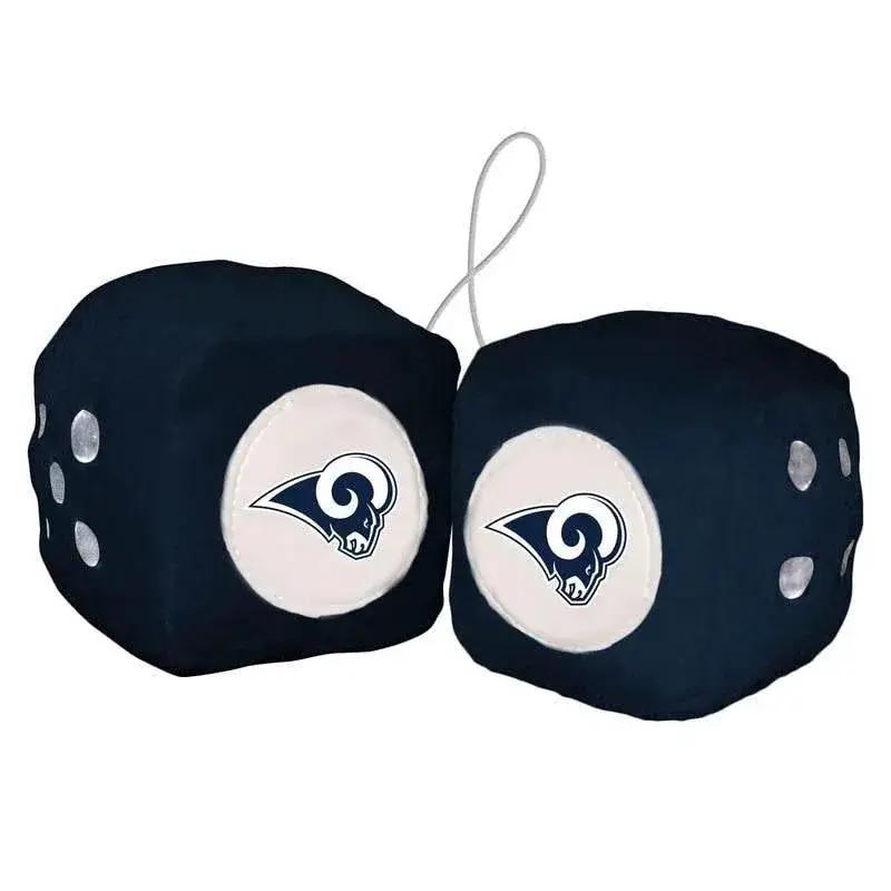 Los Angeles Rams Fuzzy Dice White Logo Collectible - ToylandEU™