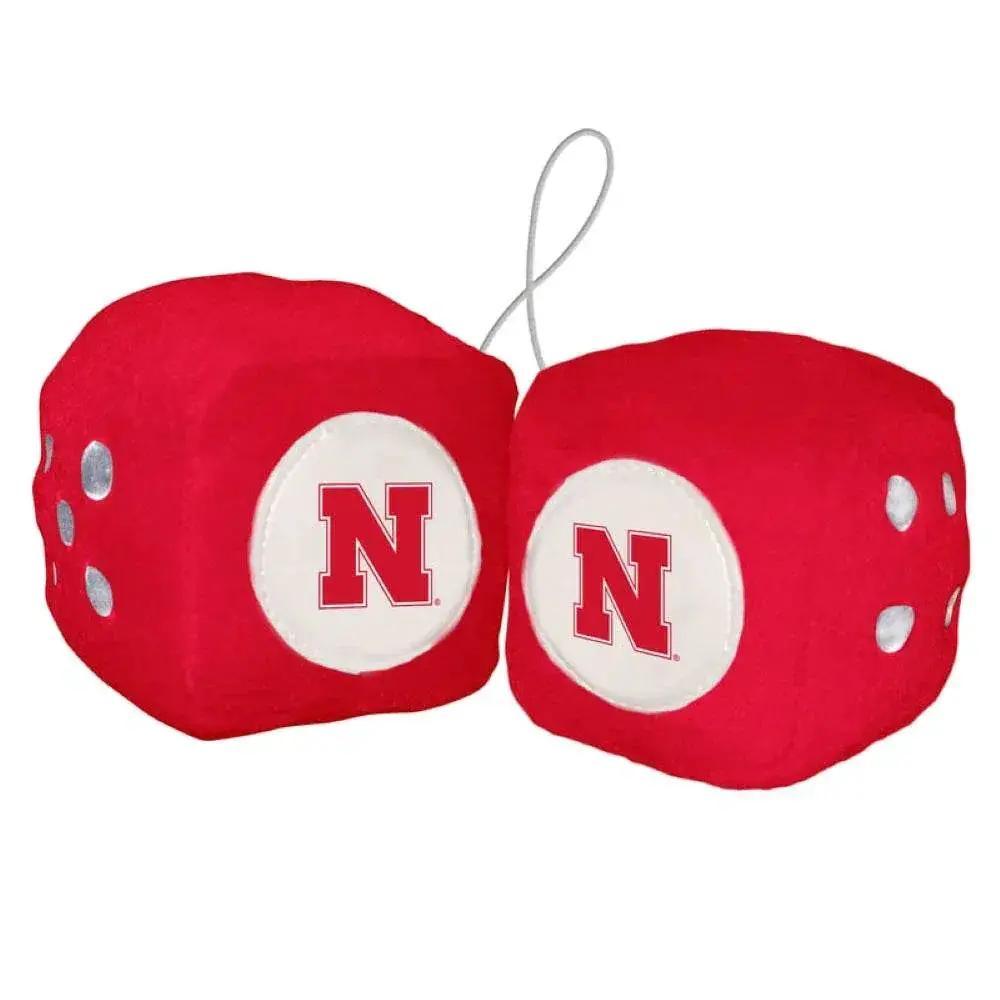 Nebraska Cornhuskers Fuzzy Dice Car Accessories For Fans - ToylandEU™