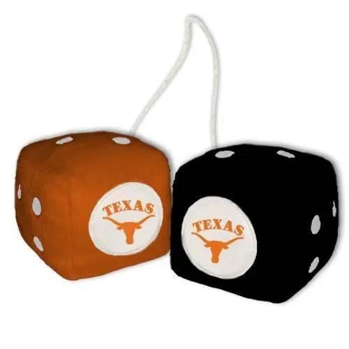 Texas Longhorns Fuzzy Dice Car Accessory Souvenir Bundle - ToylandEU™