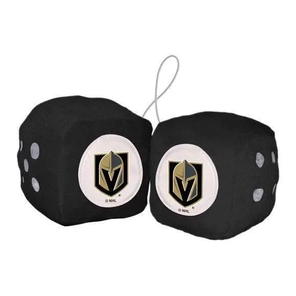 Vegas Golden Knights Fuzzy Dice Car Decor Plush Logo - ToylandEU™