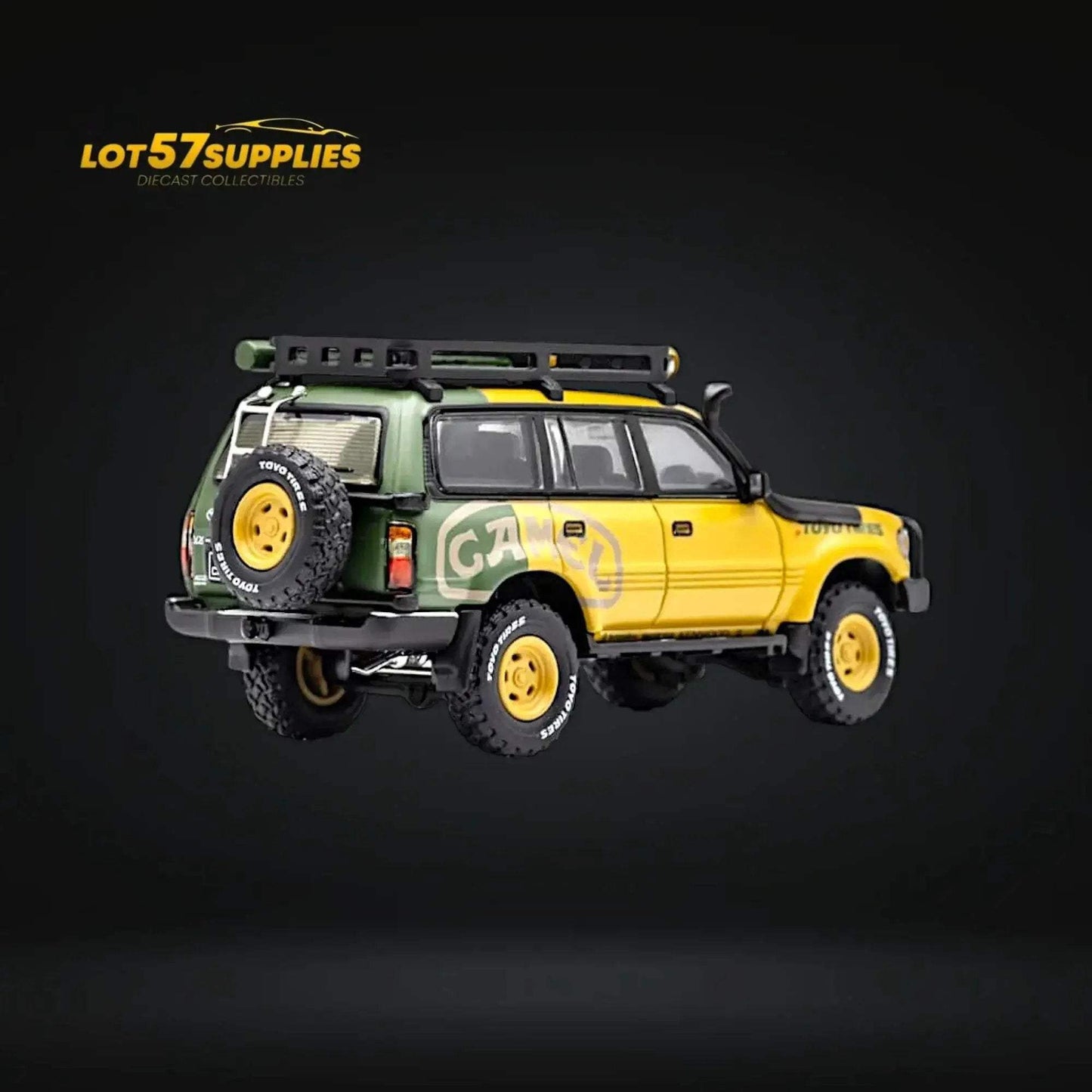 GCD Toyota Land Cruiser LC80 Camel Cup Version With Accessories 1:64 - ToylandEU
