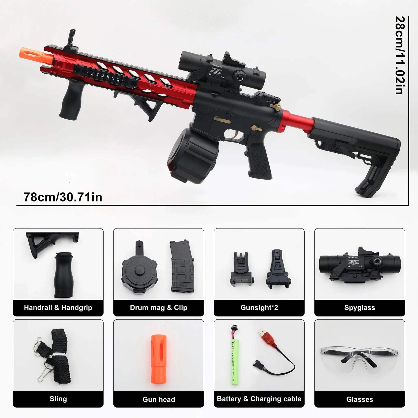 Gel Blaster Auto Toy Gun With Rechargeable Battery - ToylandEU™