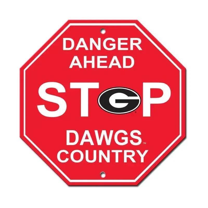 Georgia Bulldogs 12x12 Plastic Stop Style Sign For Man Cave - ToylandEU™