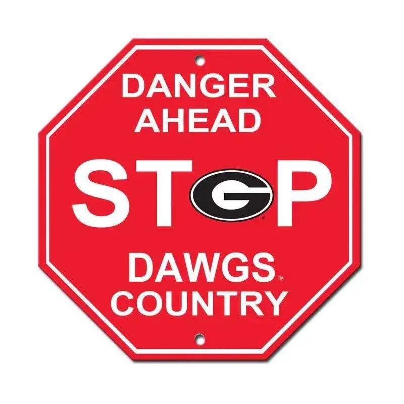 Georgia Bulldogs 12x12 Plastic Stop Style Sign For Man Cave - ToylandEU™