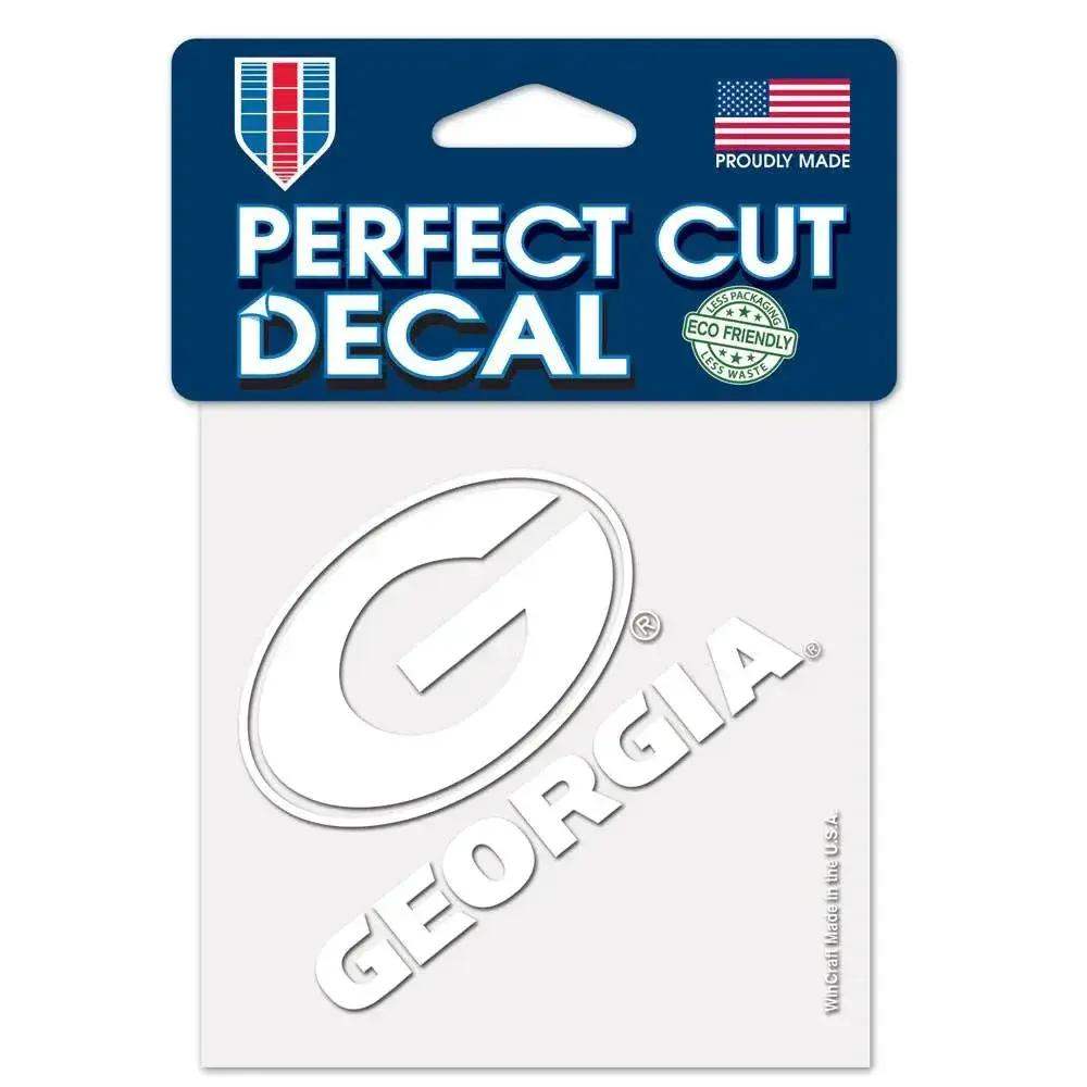 Georgia Bulldogs Decal 4x4 Perfect Cut White Vinyl Sticker - ToylandEU™