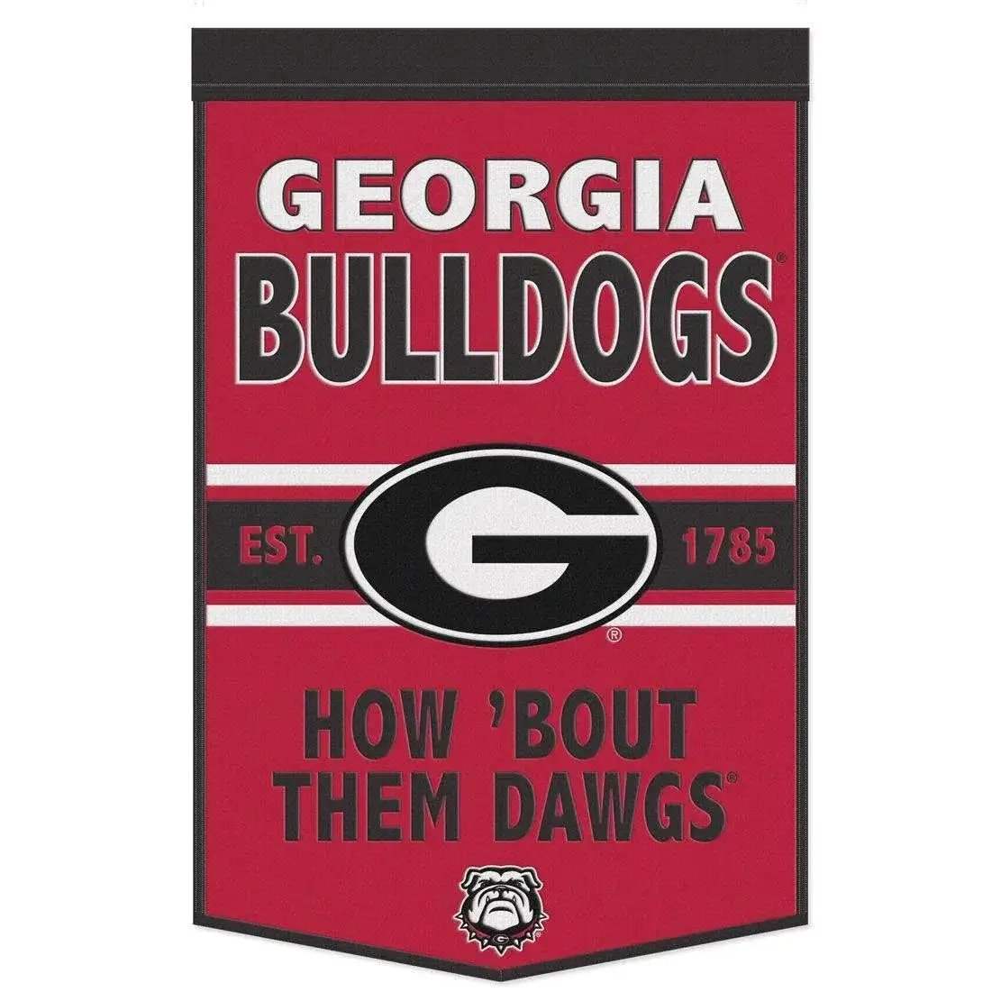 Georgia Bulldogs Wool Banner 24x38 Dynasty Slogan Design - ToylandEU™