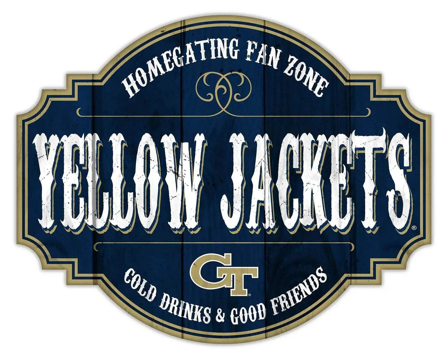 Georgia Tech Yellow Jackets Wood Sign 12 Inch Tavern - ToylandEU™