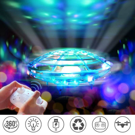 Gesture-Controlled Mini UFO Drone with LED Lights - Fun Quadcopter - ToylandEU
