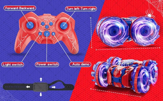 Gesture Sensing RC Stunt Car With 360 Degree Rotation Lights - ToylandEU