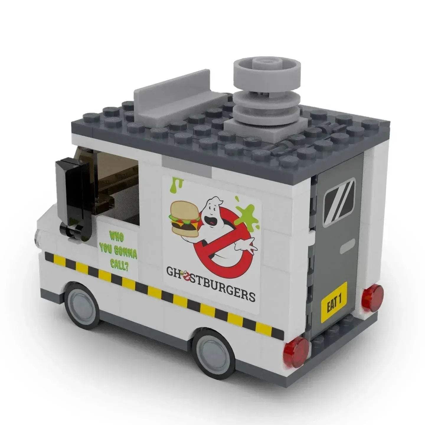 Ghost Burgers Food Truck With Figure For LEGO City Sets Custom Mobile Kitchen - ToylandEU