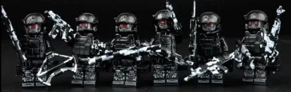 Ghost LEGO Police Minifigures Six With Swat Gear Elite - ToylandEU™