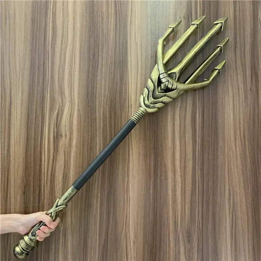 Big 146cm Trident Movie God Of Sea Cosplay Legend Fork Plastic Toy Weapon Sword Gift Adult Kid Retro Flexible Length Halloween - ToylandEU