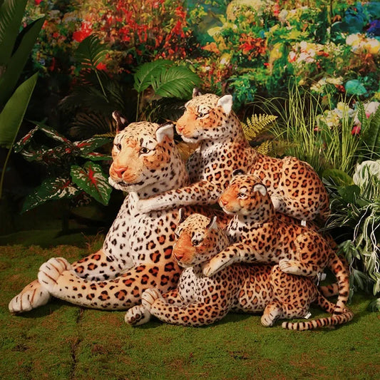 Giant 170cm Lifelike Leopard Plush Toy for Kids Room Decor - ToylandEU