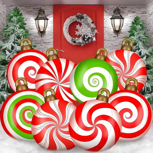 Giant Christmas Inflatable Ball With LED Lights Outdoor - ToylandEU™