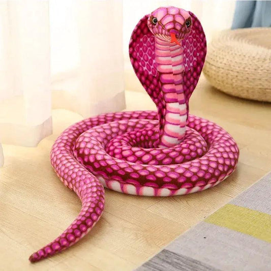 Giant Cobra Plush Toy Snake Pillow Soft Stuffed Animal - ToylandEU™