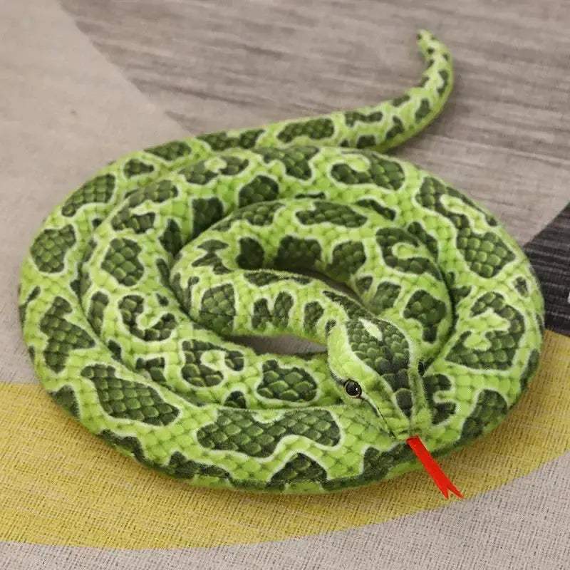 Giant Python Plush Toy 200cm Realistic Stuffed Snake - ToylandEU