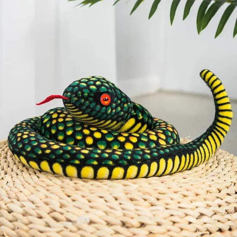Giant Soft Plush Snake Toy 200cm 300cm Golden Python - ToylandEU