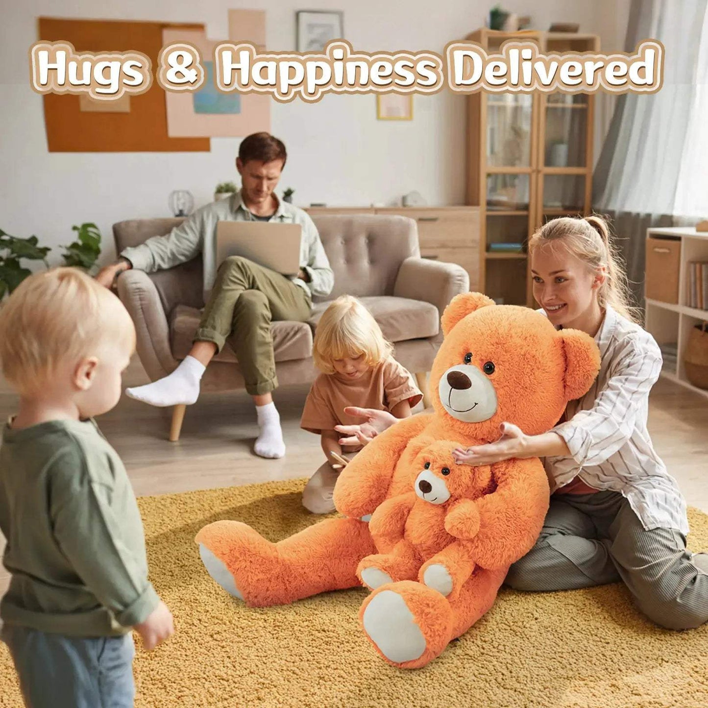 Giant Teddy Bear 39 Inch Plush Gift For Baby Shower - ToylandEU™
