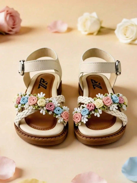 Girls Floral Sandals Braided Princess Toylandeu™