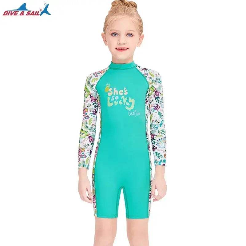 Girls Neoprene Wetsuit 1mm Quick Dry UV Protection For Surfing - ToylandEU