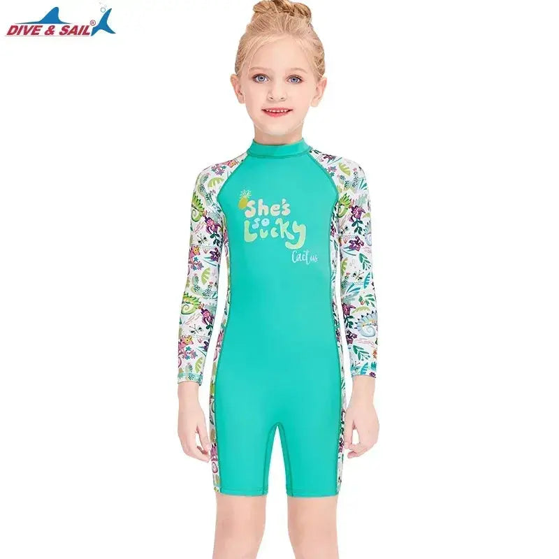 Girls Neoprene Wetsuit 1mm Quick Dry UV Protection For Surfing - ToylandEU